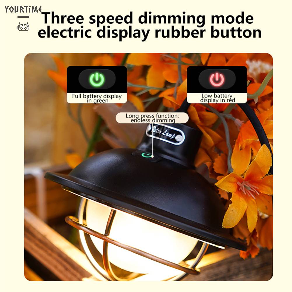 Đèn LED Cắm Trại Chống Thấm Nước Phong Cách Vintage