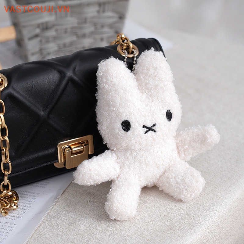 Móc Khóa Thỏ Nhồi Bông Mềm Mại Dễ Thương