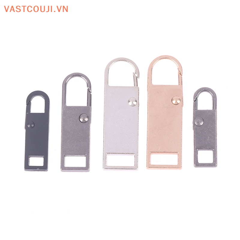 Bộ 2 Dây Khóa Kéo Kim Loại Gắn Túi Xách / Giày Bốt Không Cần Tháo Rời Tiện Dụng