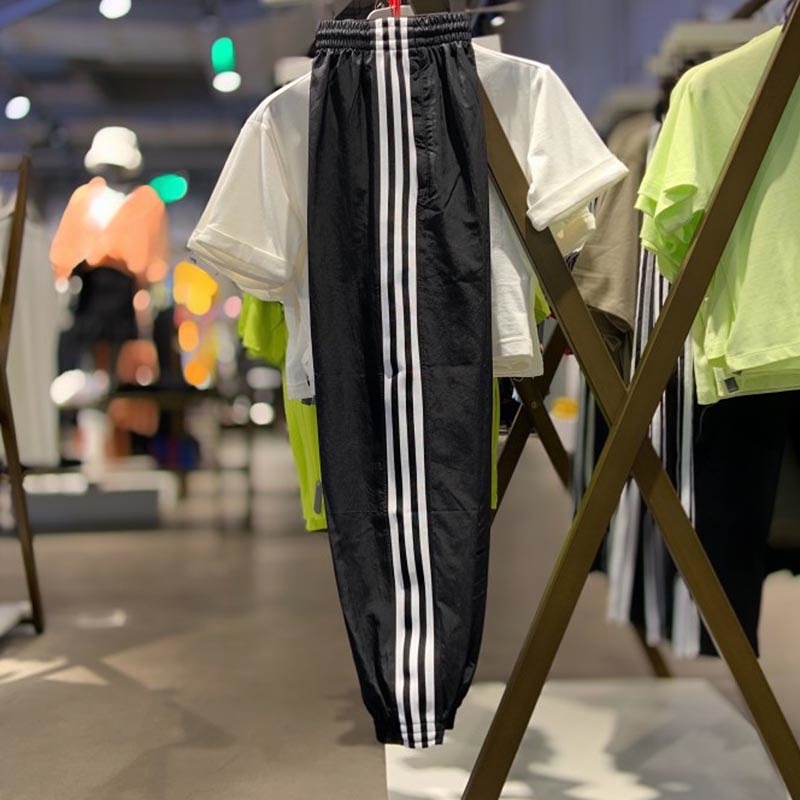 Quần jogger Kẻ Sọc Thêu logo adidas Co Giãn Thoáng Khí Nhanh Khô Dành Cho Nam Và Nữ