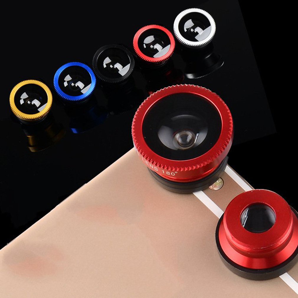 3 In 1 Mobile Phone Lens Fish Eye Smartphone Wide Angle Macro Camera Lens Kit