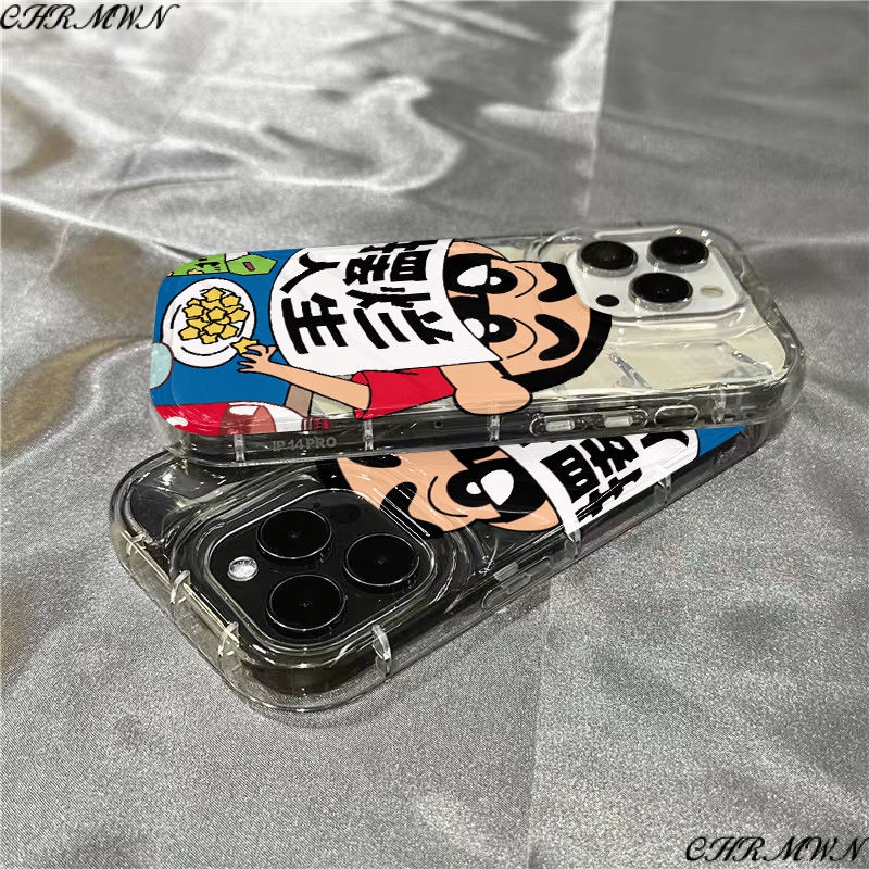 Ốp Điện Thoại Mềm Trong Suốt In Hình Shin-Chan Cho Iphone 14Promax 1312 / 11 7 / 8plus xr / sins U1HD