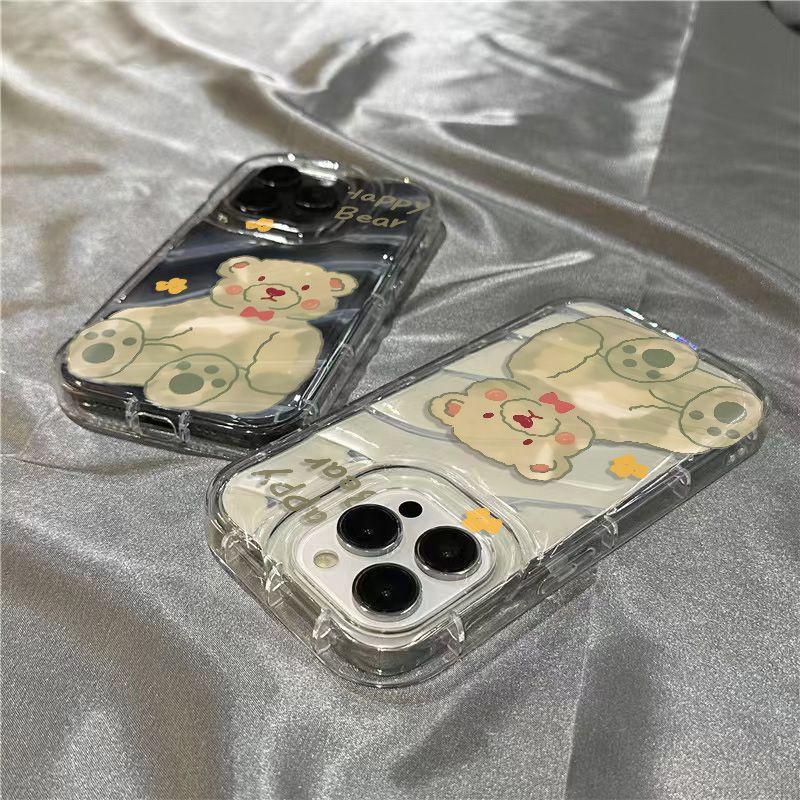 Ốp điện thoại iPhone14promax gấu dễ thương Ốp mềm 1312/11 táo dễ thương 7/8plus trong suốt xr/sins STI1