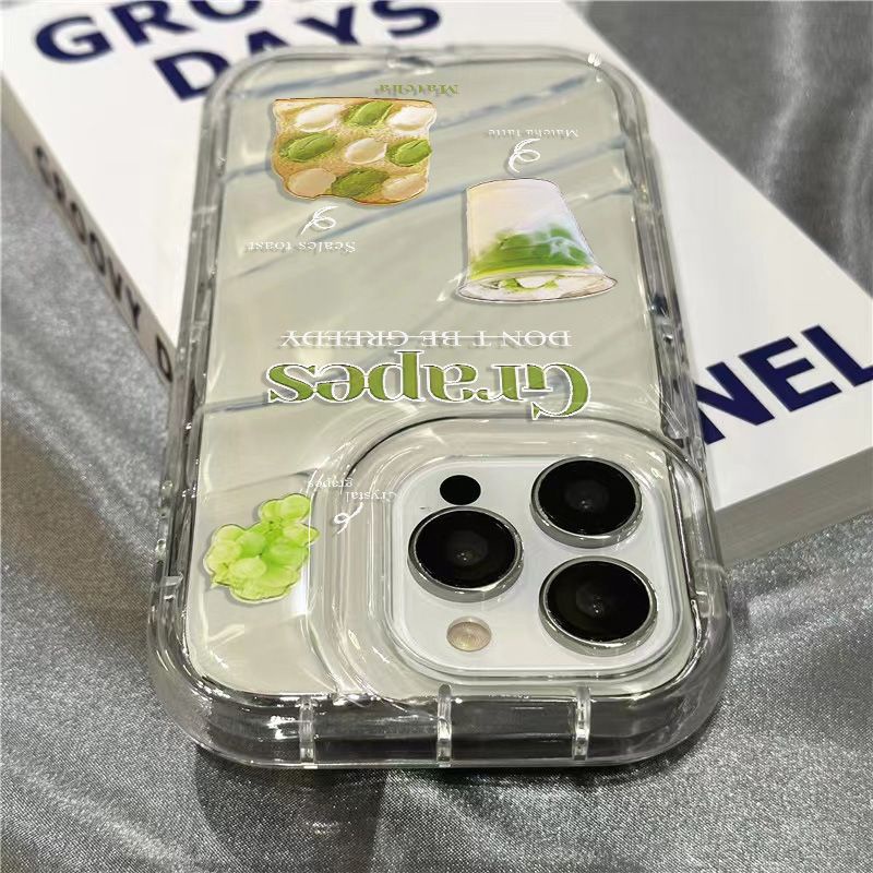 Ốp Điện Thoại Mềm Trong Suốt Họa Tiết Bánh Mì / Matcha Dễ Thương Cho Iphone14promax / xr11sins78plus 1312