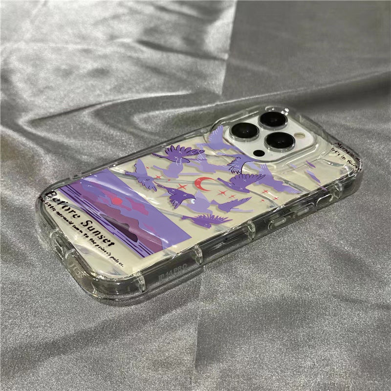 Ốp Điện Thoại Mềm Trong Suốt In Hình Chim Bồ Câu / Xanh Dương Cho Iphone 7 11 xr1312 8Plus 14Promax / B6HS