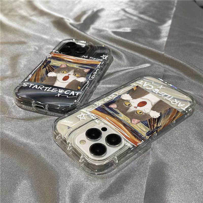 Ốp Điện Thoại Dẻo Trong Suốt Họa Tiết Hoạt Hình Chú Mèo / Graffiti Cho iPhone xr7 1312 iPhone14promax11 / 8 / plus LO8H