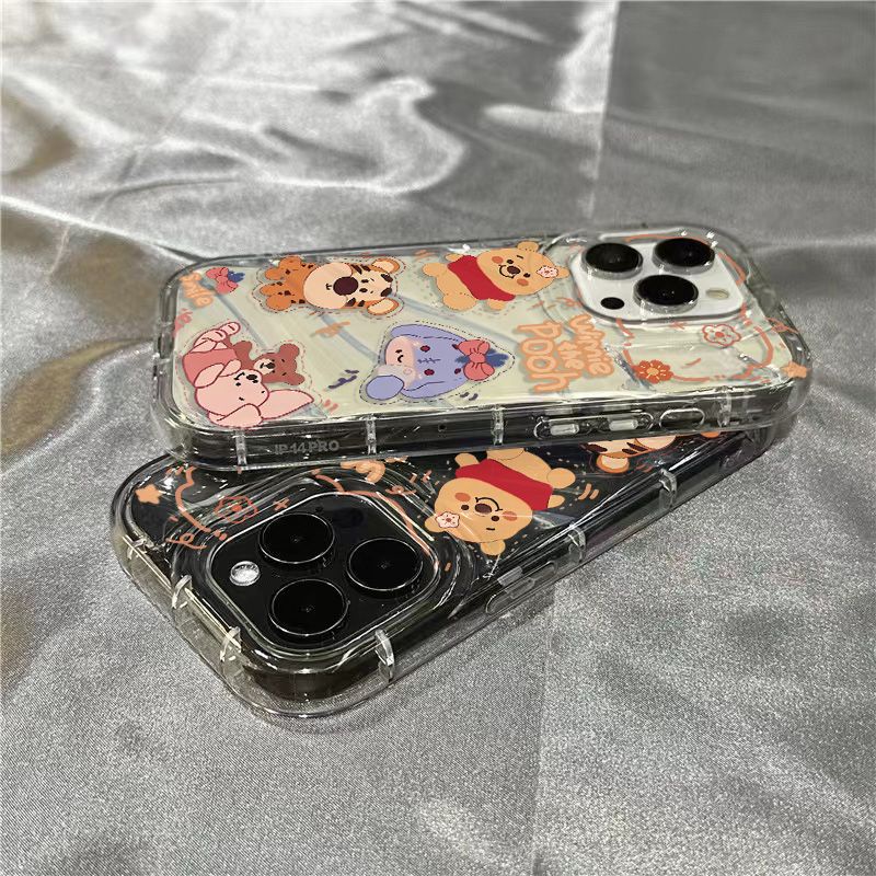Ốp Điện Thoại Mềm Trong Suốt Hình Gấu Pooh Cho Iphone14promax / set 8sins7 Apple xr1312 / 11 / plus