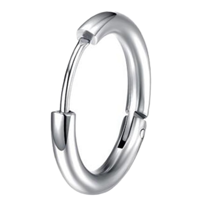 1 Khuyên Tai Tròn Bằng Thép Không Gỉ Thời Trang
