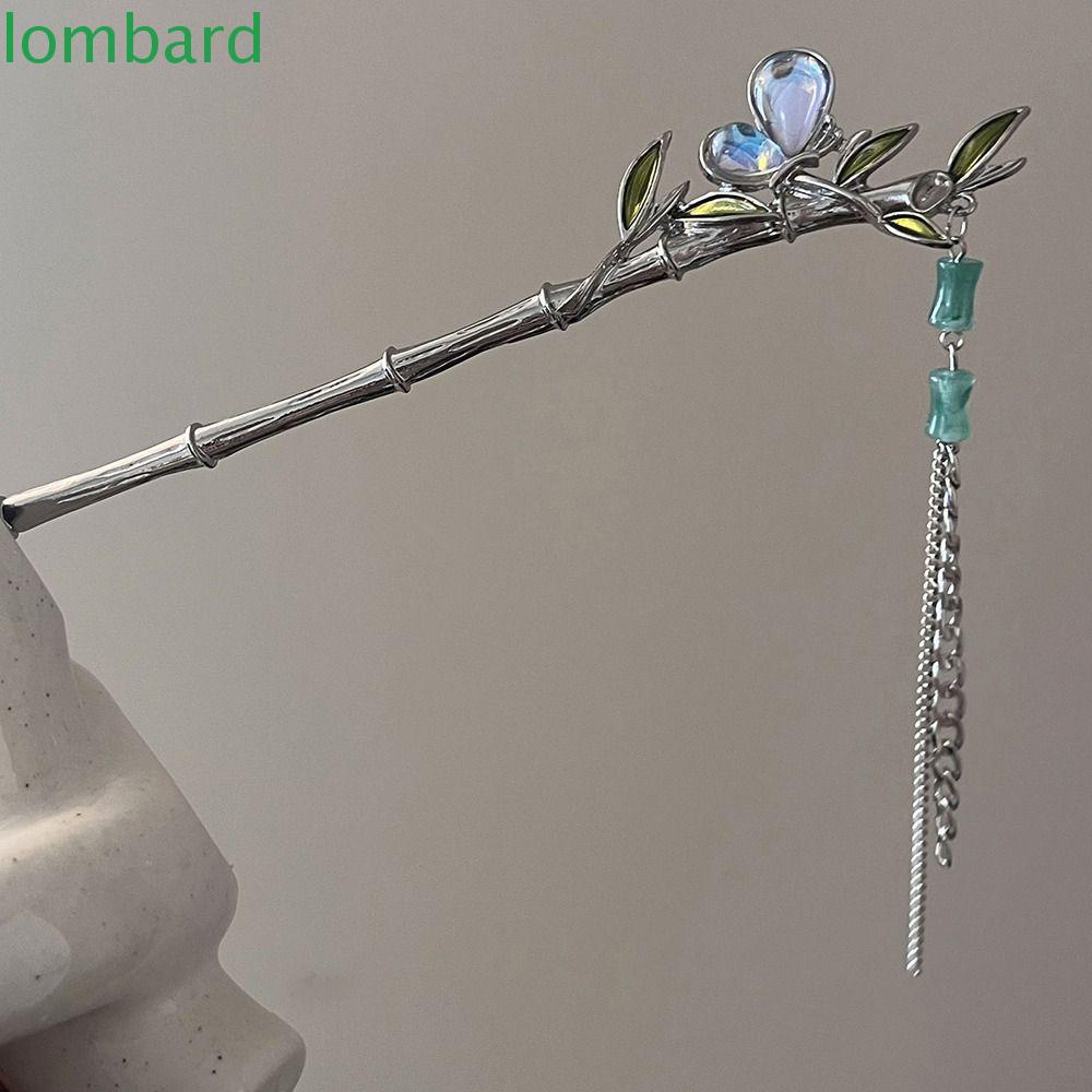 Trâm Cài Tóc Hình Chiếc Lá Phối Tua Rua Phong Cách Trung Hoa Cổ Điển Thời Trang Cho Nữ