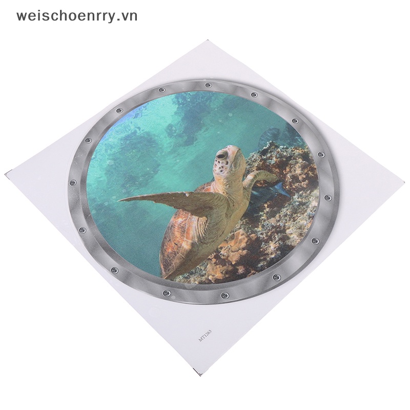 Sticker Dán Tường Chống Thấm Nước Hình Rùa Dễ Thương Bắt Mắt