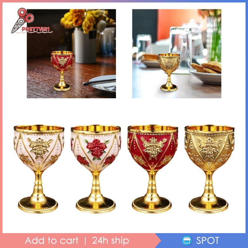 Cốc Uống Nước Mini 30ml Bằng Hợp Kim Phong Cách Châu Âu Cổ Điển