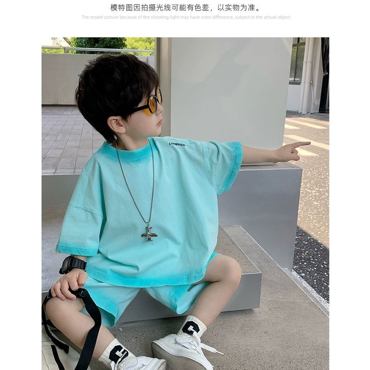 Áo Thun Tay Ngắn Dáng Rộng Phong Cách Phương Tây Thời Trang Mùa Hè Cho Bé Trai