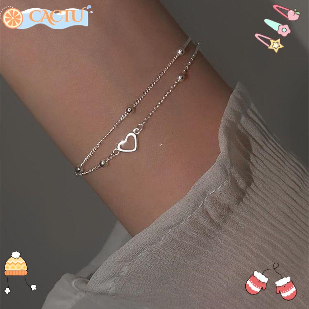 CACTU Vòng Tay Mạ Bạc 925 Thanh Lịch Cho Nữ