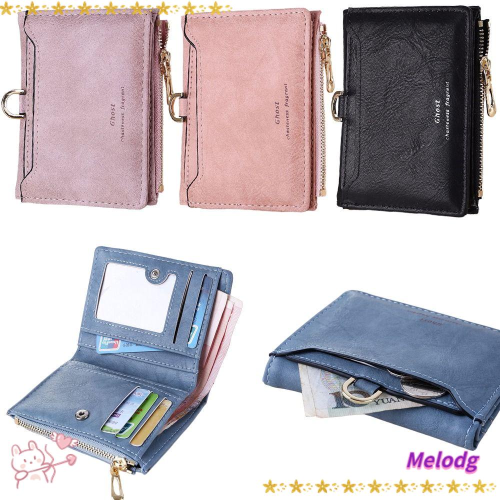 MELODG Ví Da Cầm Tay Có Khóa Kéo Thời Trang Cho Nữ