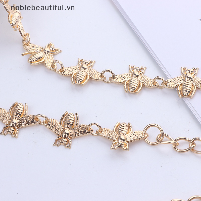 Thắt Lưng Dây Xích Khóa Kim Loại Hình Ong Thời Trang Cho Nữ