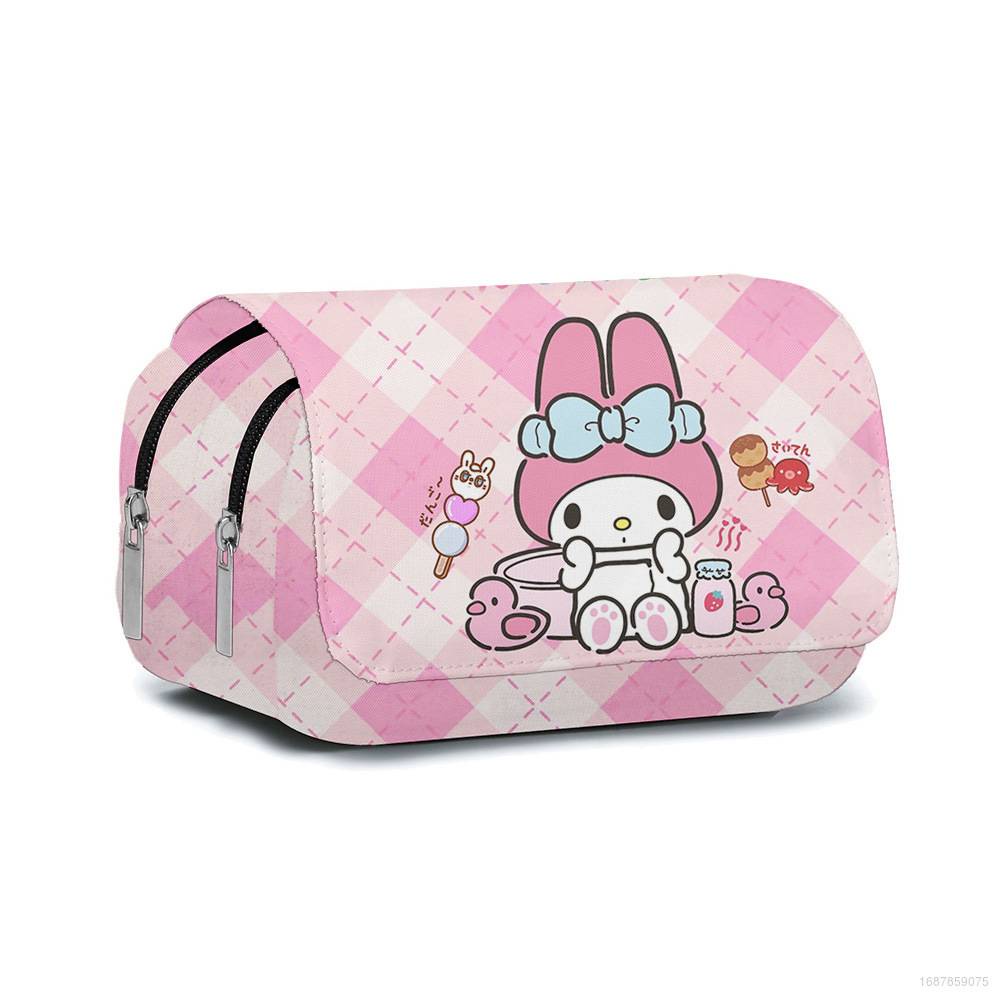 Túi Đựng Bút Hai Ngăn Sức Chứa Lớn Họa Tiết Hoạt Hình Sanrio mymelody Dễ Thương Cho Học Sinh