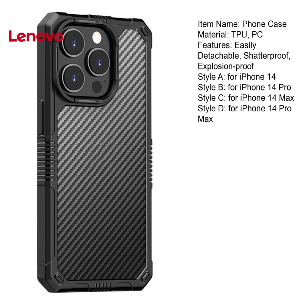 Ốp Điện Thoại Sợi Carbon Chống Rơi Chống Nổ Cao Cấp Cho iPhone 14 / 14Pro / 14Max / 14Pro Max