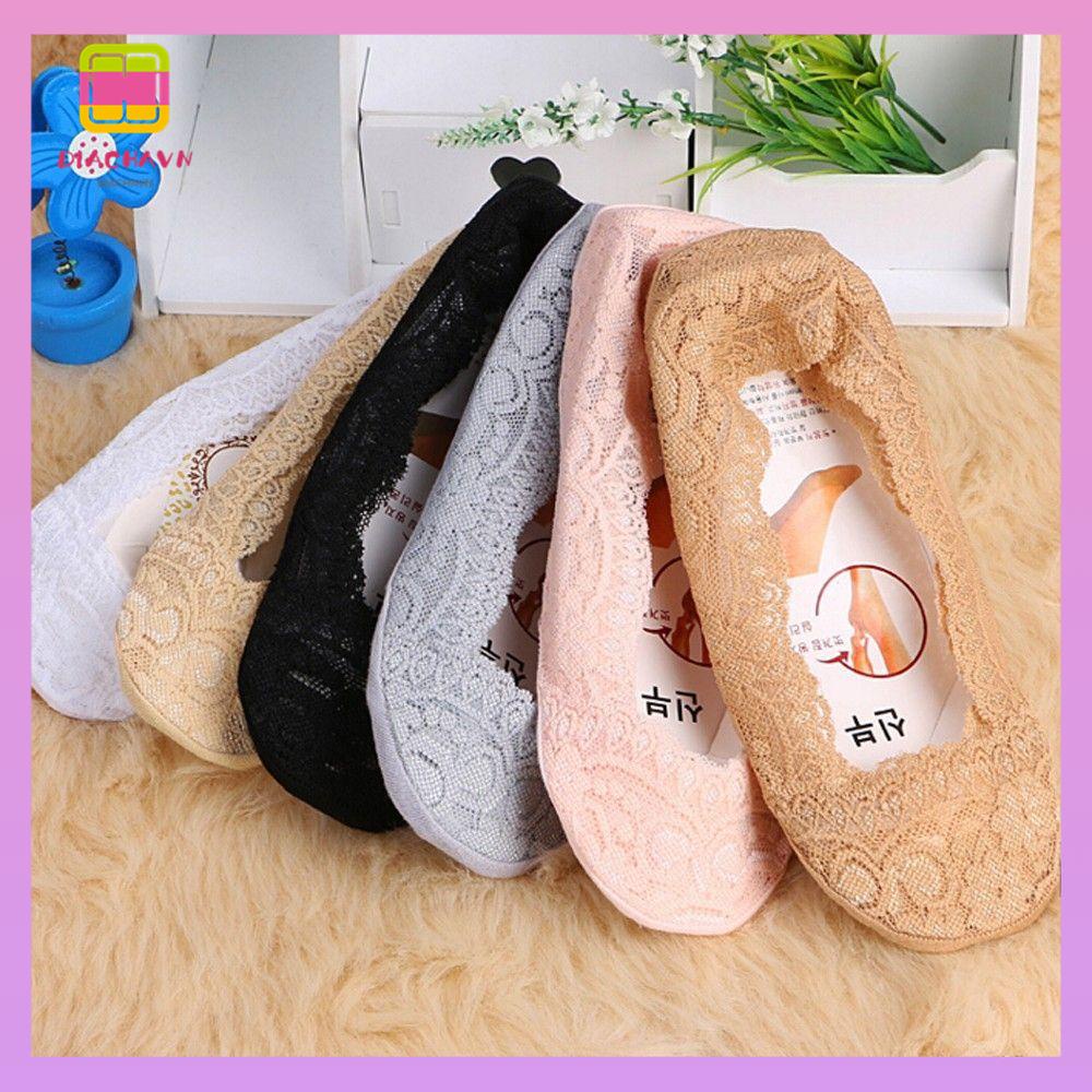 DIACHAVN Tất Cotton Cổ Thấp Chống Trượt Mới Cho Nữ