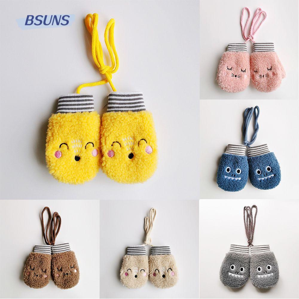 BSUNS Đôi Găng Tay Đan Len Giữ Ấm Dễ Thương Cho Bé