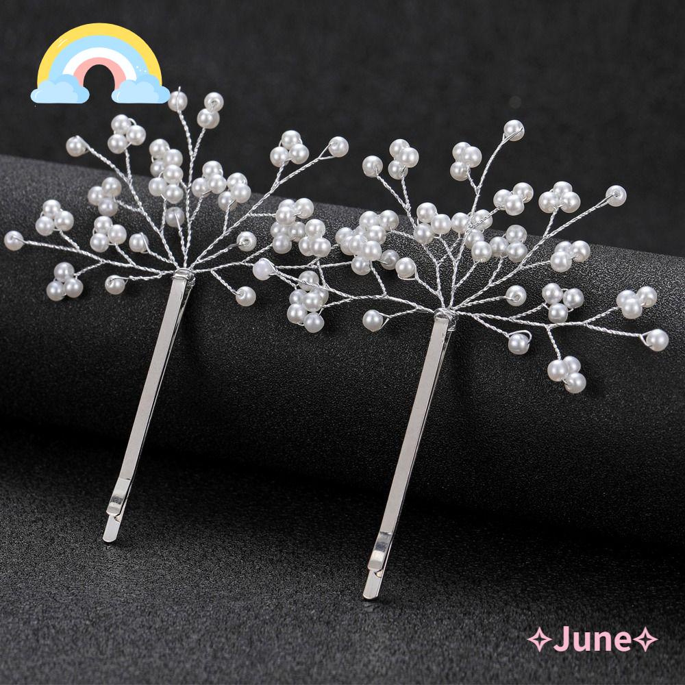 Bộ 2 Kẹp Tóc Màu Vàng / Bạc Chuyên Dụng Cho Nữ Dự Tiệc