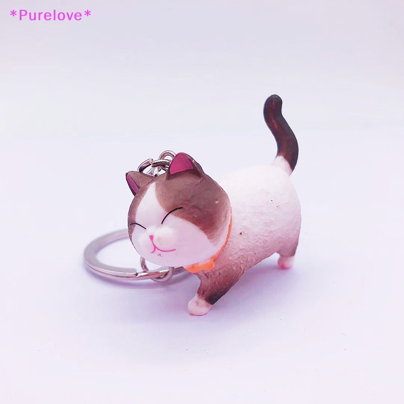 Móc Khóa Xe Hơi Hình Mèo Hoạt Hình Dễ Thương Mới