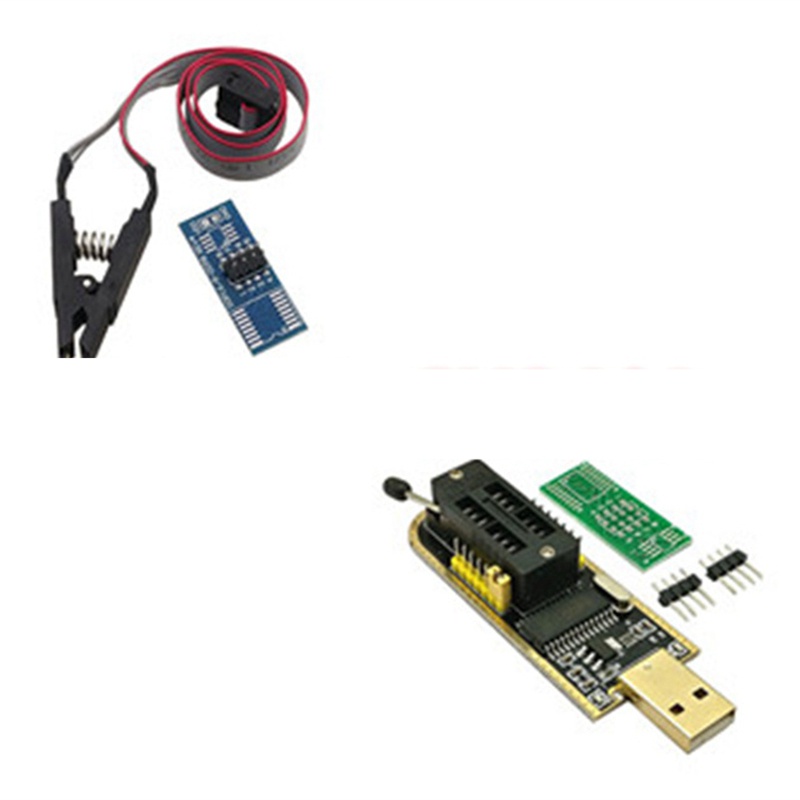 Mô Đun BIOS USB CH341A 24 25Series EEPROM + Kẹp Kiểm Tra SOIC8 SOP8 Cho EEPROM 93CXX / 25CXX / 24CXX DIY