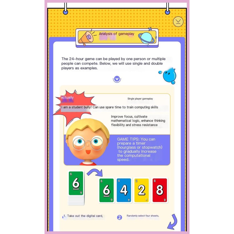 Bộ Thẻ Trò Chơi Tính Toán 24 Điểm Vui Nhộn Cho Bé shinvn