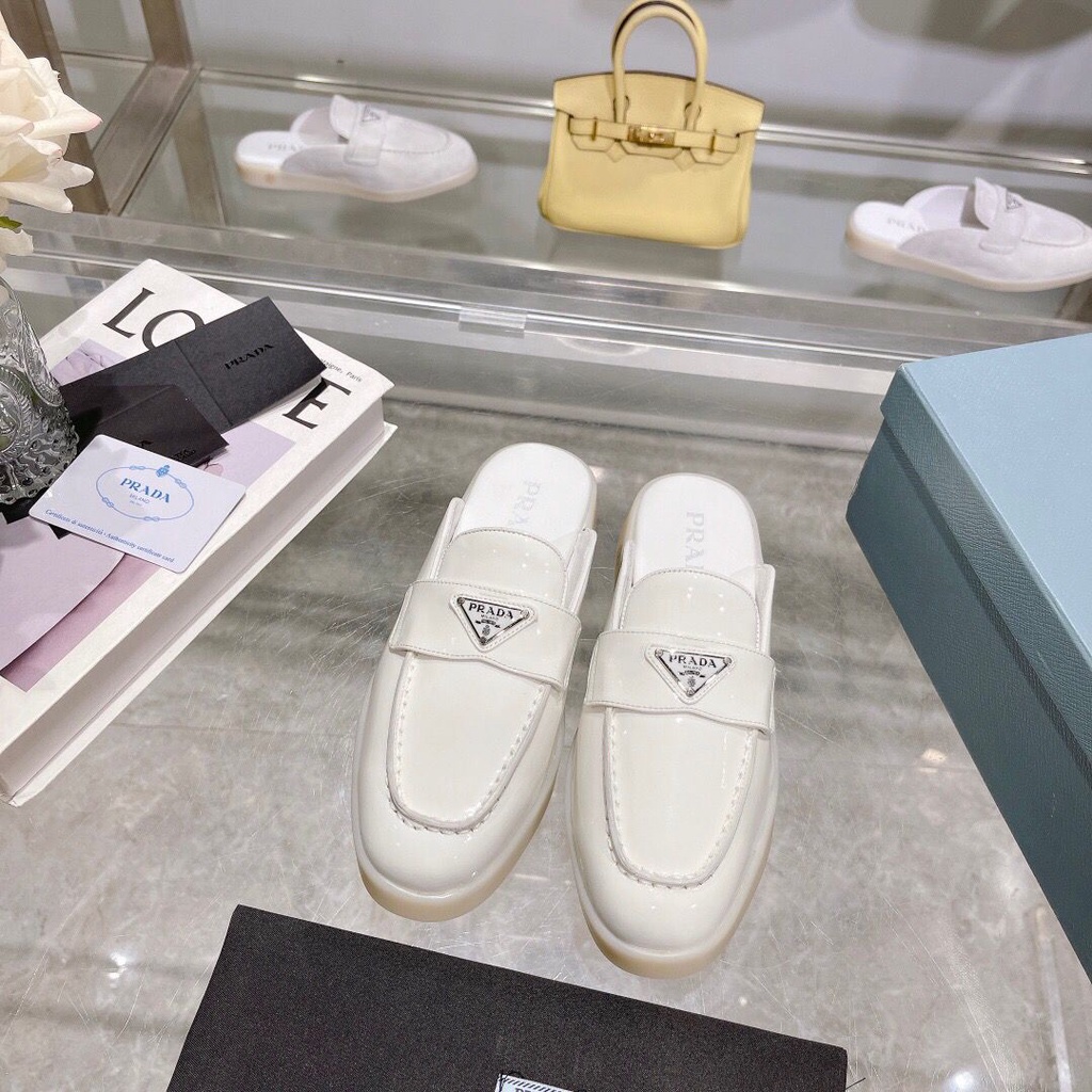 Dép Da Prada 100% Chính Hãng Thời Trang Cho Nữ