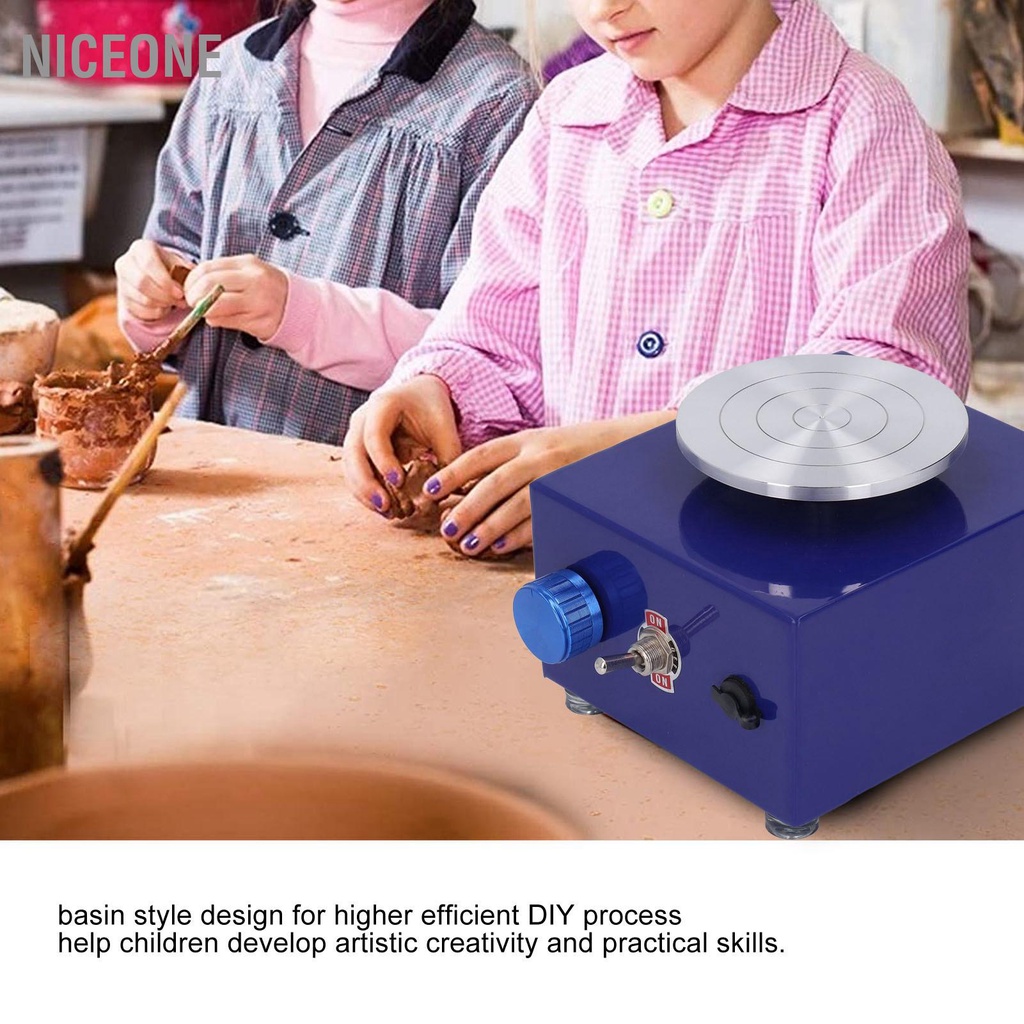 NiceOne  Bánh xe gốm mini Màu sắc sống động Bàn xoay chống gỉ Tương tác giữa cha mẹ và con cái cho trẻ em Đồ 100‑240V