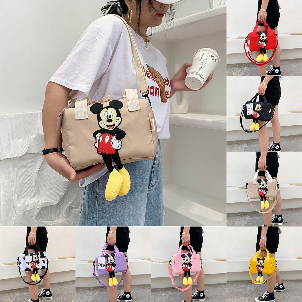 Túi Đeo Vai Cỡ Lớn Bằng Nylon Họa Tiết Chuột Hoạt Hình Dễ Thương