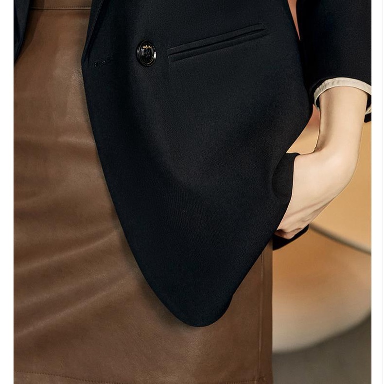 Áo Khoác Blazer Nữ Tay Dài Màu Trơn Thời Trang Xuân Thu Mới