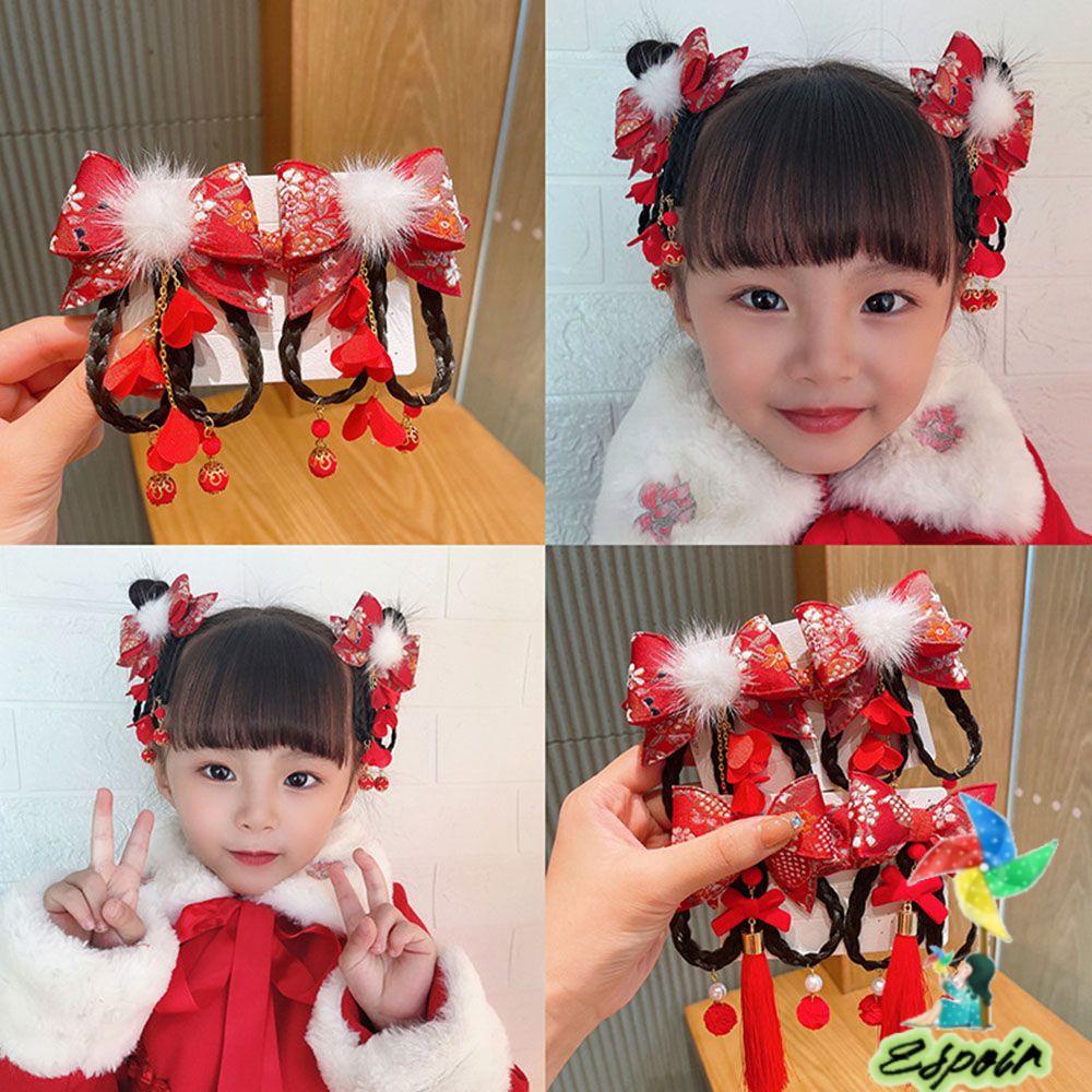 ESPO Trâm Cài Tóc Giả Thắt Bím Phong Cách Hán Phục Mừng Năm Mới