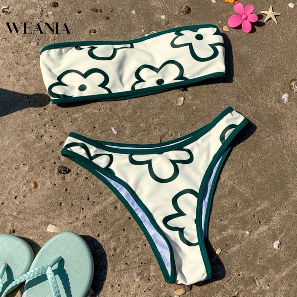 Bộ Đồ Bơi Hai Mảnh Hở Vai Phong Cách Instagram Gợi Cảm Cho Nữ