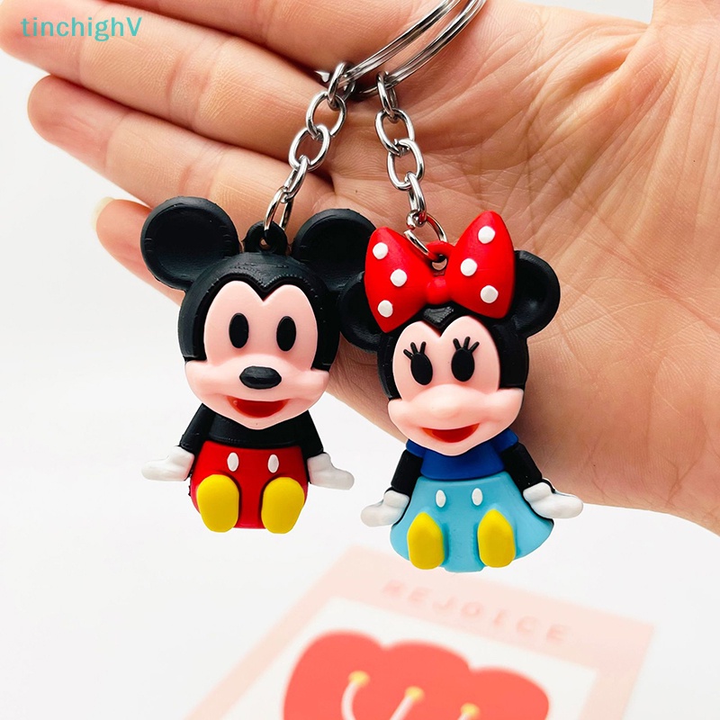 [TinchighV] 1 Móc Khóa Cặp Đôi Bằng Silicon Hình Mickey Minnie Daisy Gấu Pooh Chuột Mickey Dễ Thương Làm Quà Tặng Nhỏ [Mới]