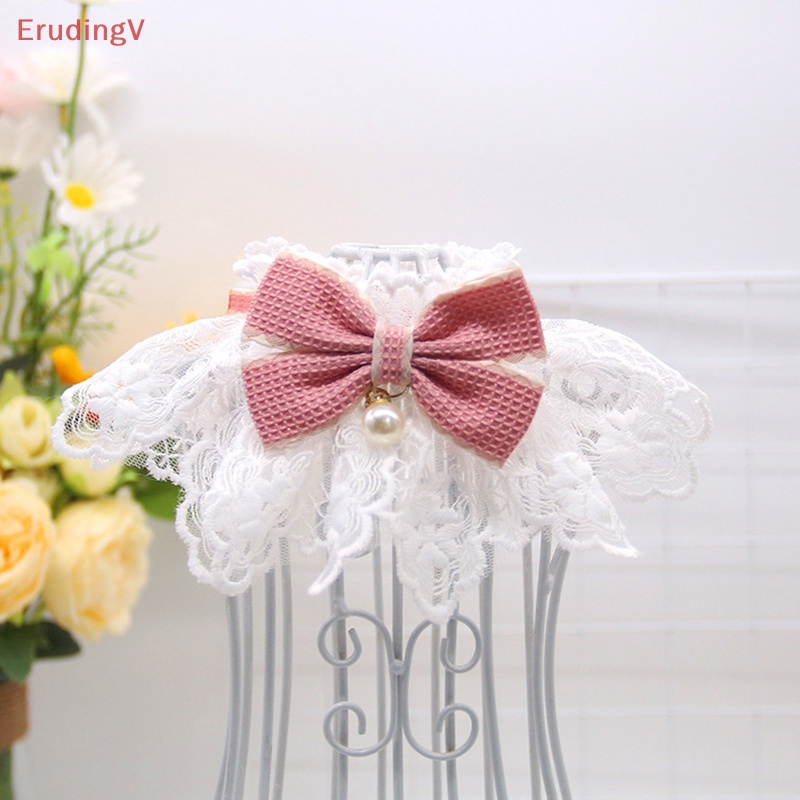 [ErudingV] Khăn Quàng Cổ Thắt Nơ Đính Ngọc Trai Giả Cho Thú Cưng [Mới]