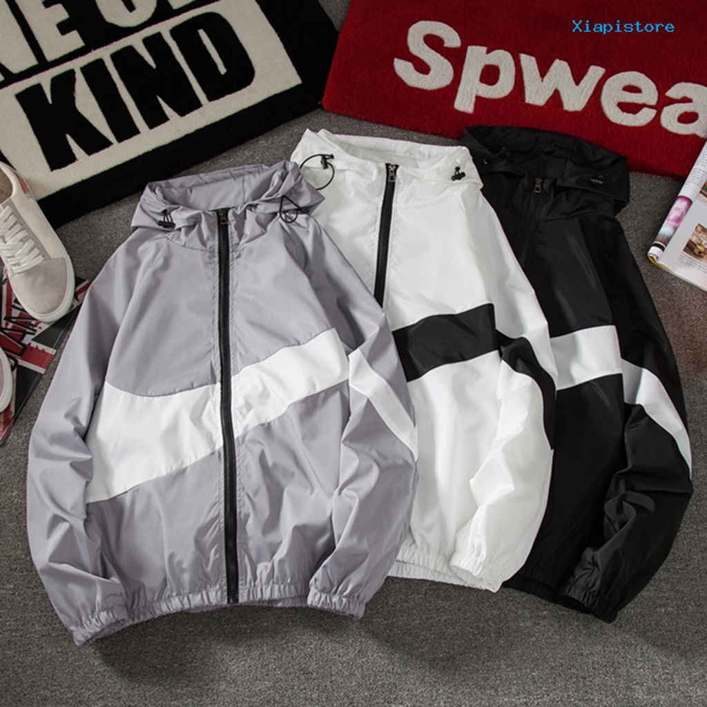 [XI] Áo Khoác Nam Dài Đến Giữa Bắp Chân Dáng Rộng Màu Sắc Tương Phản Thời Trang Xuân Thu