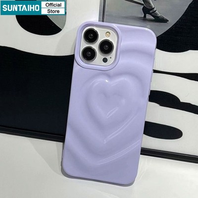 Suntaiho Ốp lưng ốp iphone Ốp Điện Thoại Silicon Họa Tiết Trái Tim Màu Sắc Ngọt Ngào Chống Trượt Cho Iphone 11 Iphone 14 Pro Max 12 13Promax