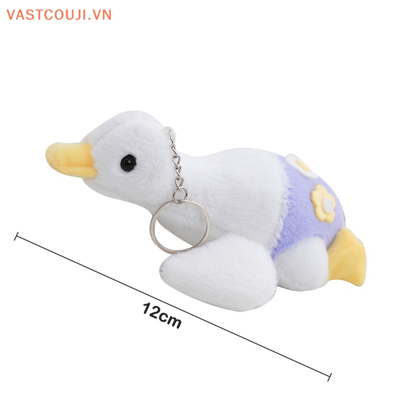 Thú Nhồi Bông Hình Chú Ngỗng Và Hoa Dễ Thương Trang Trí Móc Khóa