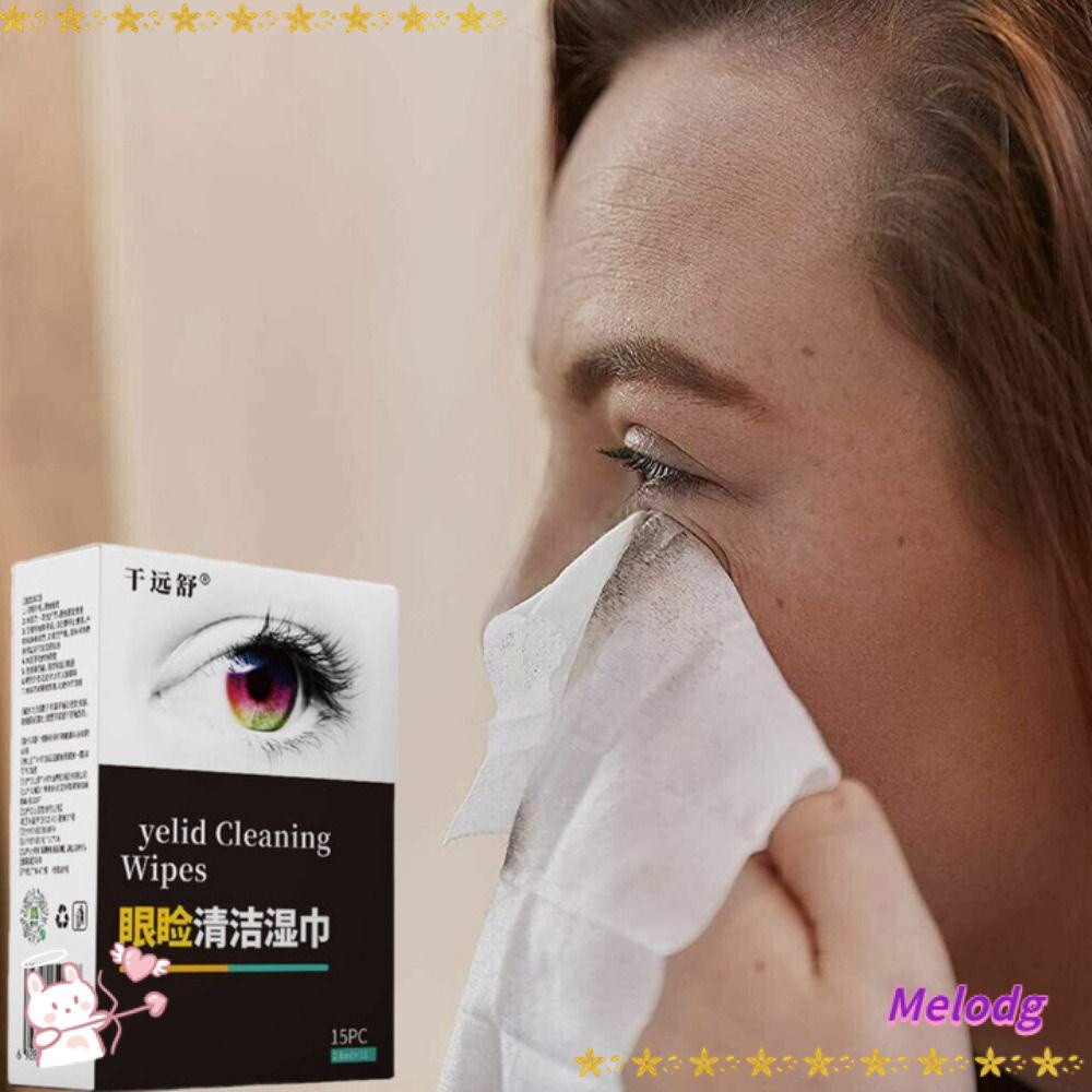 MELODG Khăn Ướt Tinh Dầu Tràm Trà Làm Sạch Kích Mí Khô Và Nhạy Cảm Cho Mắt