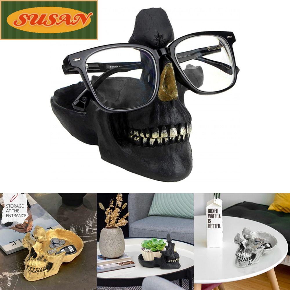 SUSANS Giá Đỡ Mắt Kính Hình Đầu Lâu Độc Đáo Dùng Trang Trí Bàn Dịp Halloween