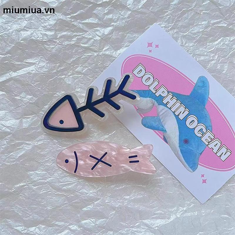 Miumiua🔮Kẹp Tóc Hình Xương Cá Nhỏ Dễ Thương Sáng Tạo Phong Cách niche Ngọt Ngào