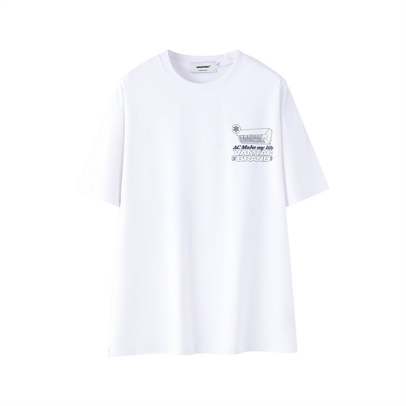 Áo Thun Tay Ngắn Cổ Tròn Dáng Rộng Thời Trang Mùa Hè Cho Nam Và Nữ