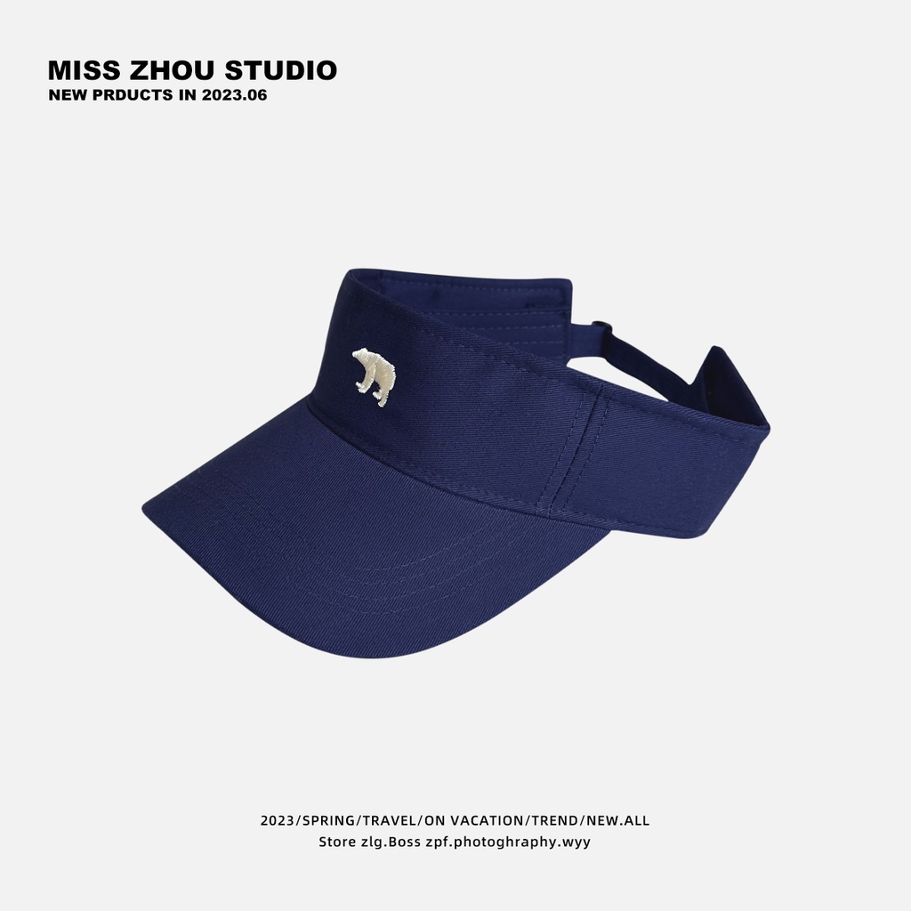 Mũ Lưỡi Trai Thêu Hình Gấu Bắc Cực Phong Cách Hàn Quốc Thời Trang Mùa Hè Cho Nữ