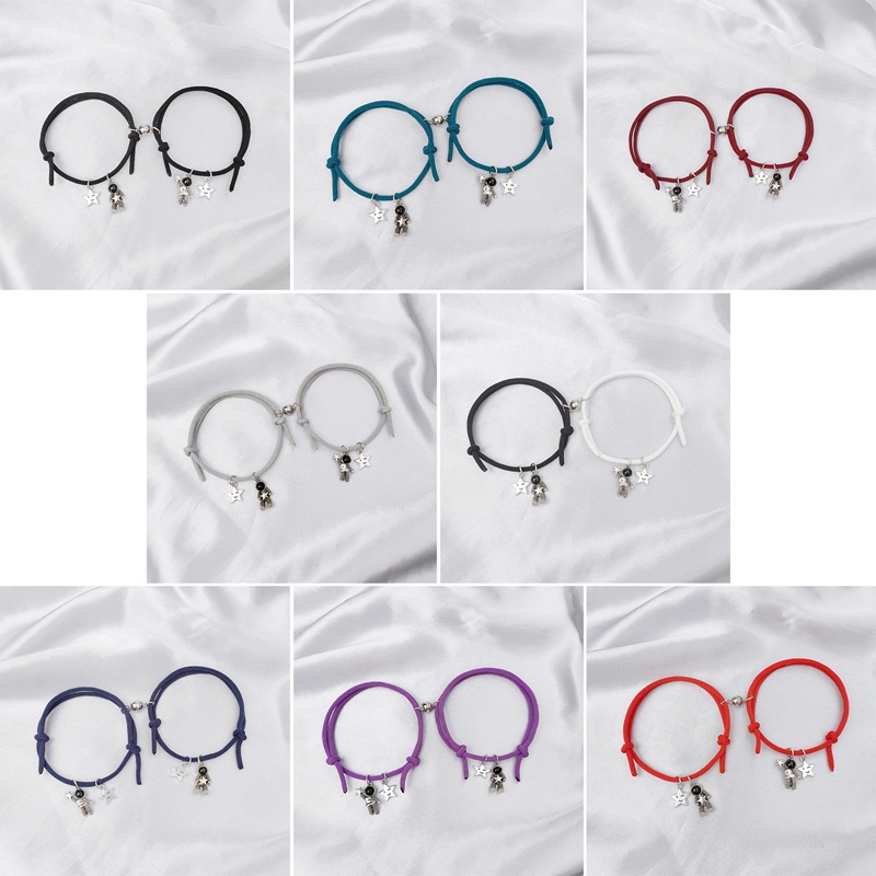 Ygt Set 2 Vòng Tay Nam Châm Đơn Giản Nhiều Lớp Hình Phi Hành Gia Có Thể Điều Chỉnh Làm Quà Tặ