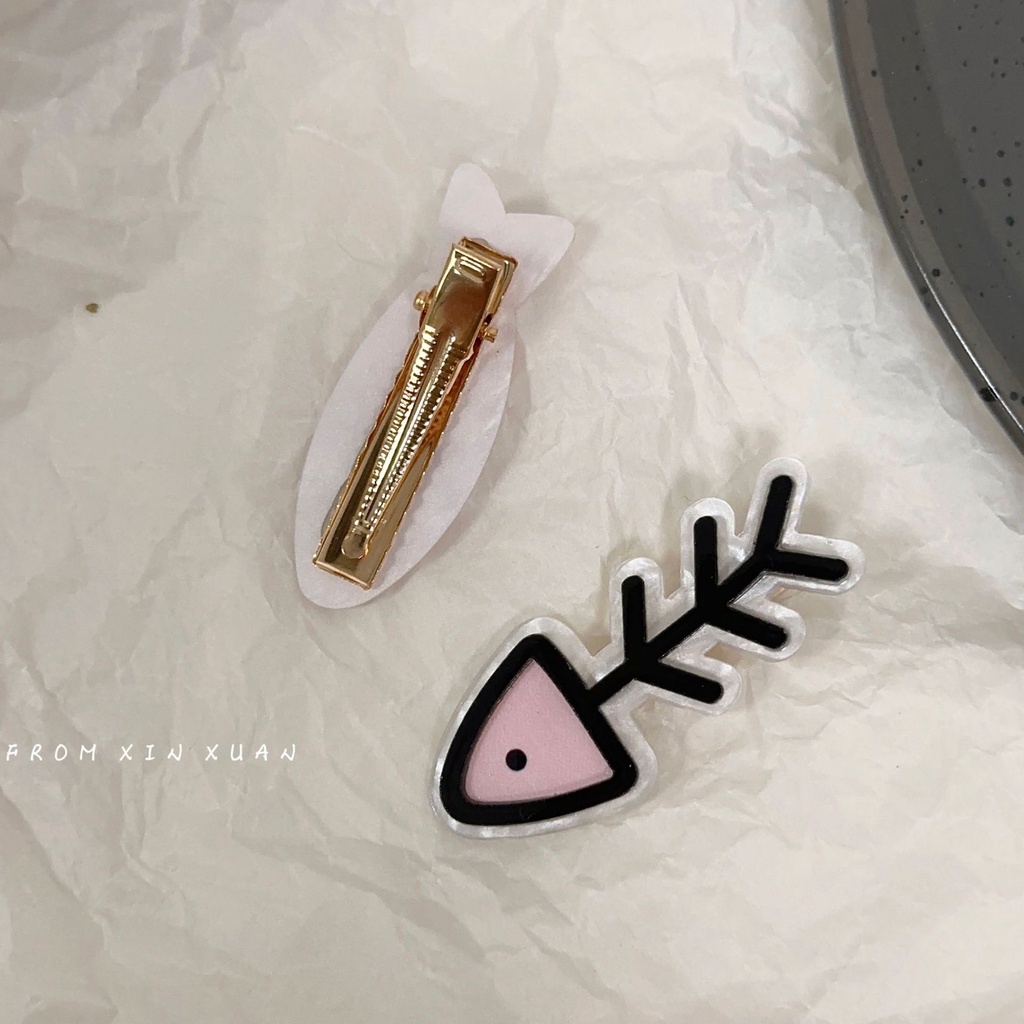 Kẹp Tóc Hình Cá Hoạt Hình Bằng Acrylic Dễ Thương Cho Bé Gái