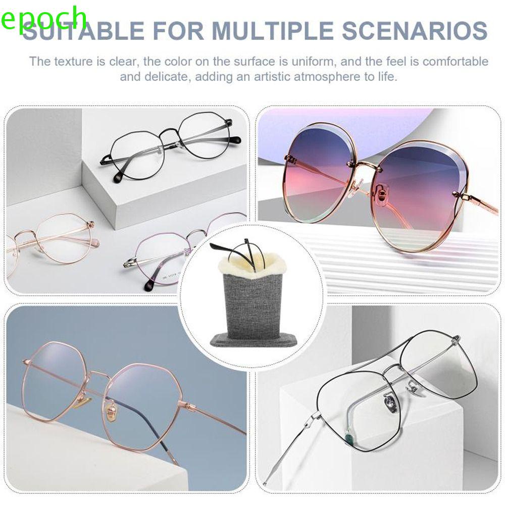 EPOCH Hộp Đựng Mắt Kính Phủ Lông Mềm Mại Thanh Lịch Sắp Xếp Gọn Gàng Cho Nam