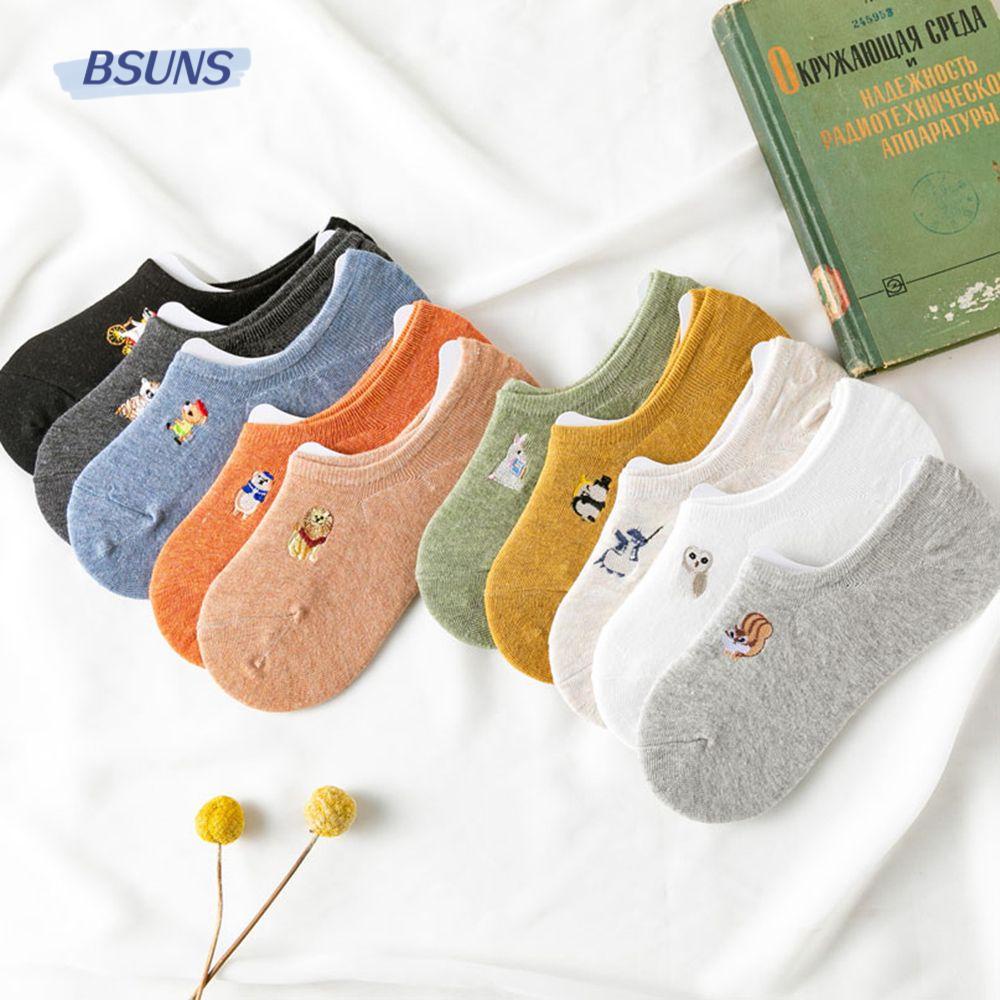 BSUNS Vớ Cổ Ngắn Họa Tiết Hoạt Hình Cho Nữ