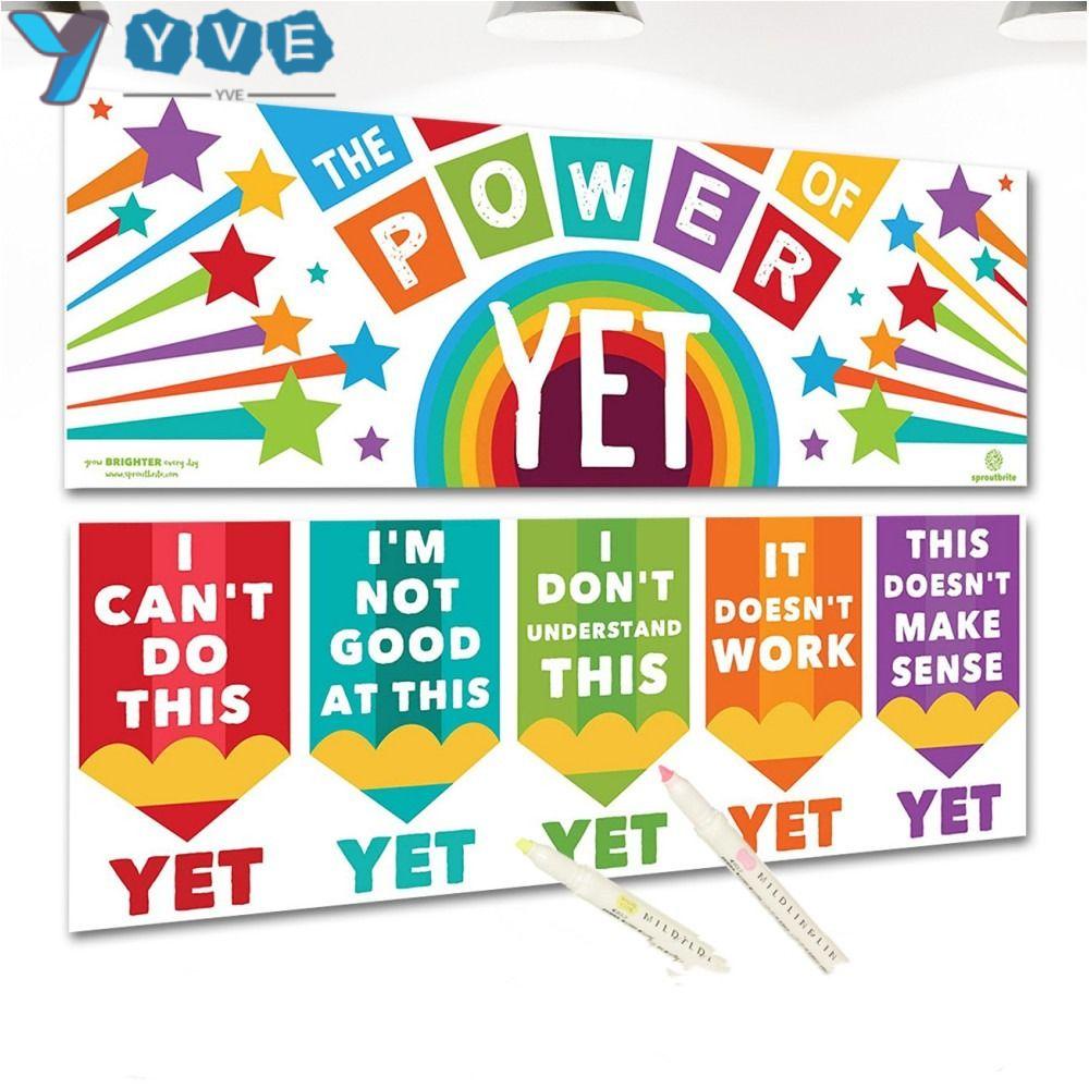 YVE Tấm Poster 13.5X39 Inches Chống Thấm Nước Chống Mồ Hôi Dành Cho Giáo Viên