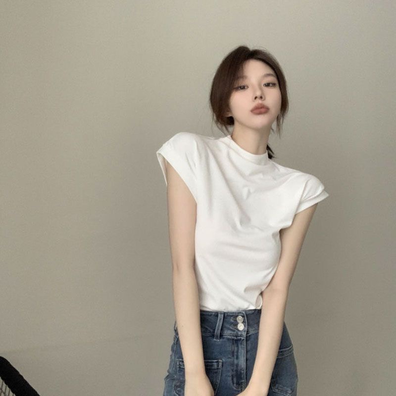 JINSHIHUI  áo croptop Áo Thun nữ baby tee Thiết kế ít eo slim hottie 2023 NEW Thời trang Phong cách Thời trang Trendy A29J0YF 36Z230909