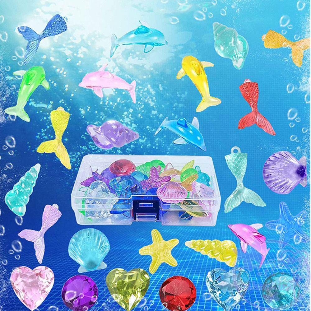 AVALENTINE 1 Bộ Đồ Chơi Đi Lặn Chủ Đề Biển Mùa Hè Vỏ Sò Sao Biển Cho Kho Báu Săn Kho Báu Săn Bắn Kho Báu